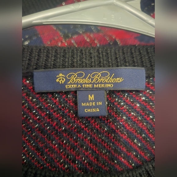 Navy and Red Plaid Sweater - Picture 3 of 10